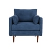 Arihana Boucle Fabric Arm Chair in Blue Colour