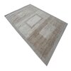 Frame Harmony Wool Rectangle Carpets Hand Knotted in Warm Beige Colour