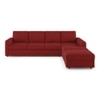 Apollo Sofa (Colour : Salsa Red, Cushion : Soft, Back Type : Regular, Seating Capacity : Right Aligned 3 Seater + Right Aligned Chaise + Ottoman)