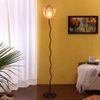 Tinsley Black Bamboo Shade Floor Lamp