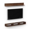 BLUEWUD Kunsua Engineering Wood Wall Mount TV Entertainment Unit Set Top Box Stand/TV Cabinet Panel with Shelves for Books & D�cor Display Unit Bed Living Room Upto 55 Inches (Brown Maple)