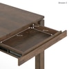 Atlas Solid Wood 6 Seater Compact Storage Dining Table In Danish Walnut Finish