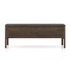 Zaha Solid Wood Storage Bench In Danish walnut Finish