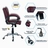Veaoilaa Mid Back Executive Chair in Maroon Colour