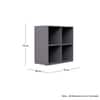 Hexa Engineered Wood Bookshelf Multipurpose Storage Rack in Giant Wood and Frosty White Colour