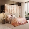 Stoa Paris 300TC UltrSatin Super King Bedsheet with 2 Pillow Covers Satin Super Grey Peach