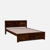 Rimz Solid Wood Queen  Size Upholstered Bed Without Storage (Honey Finish)