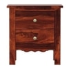 Aspen Solid Wood Bedside Table in Teak Finish