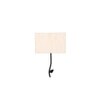 Edythe White Cotton Shade Floor Lamp