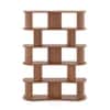 Imola Solid Wood Bookshelf In Amber Walnut Finish