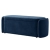 Risibol  Velvet 2 Seater Ottoman Bench with Storage  in Navy Blue Color