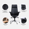 Flow Leatherette High Back Office Chair In Black Colour