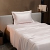 Stoa Paris 300 TC Satin Bedsheet Single Bed with Pillow Covers in Blushing Pink