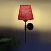 Devansh Metal Electric Wall Light in Black Colour with Maroon Shade Count of 1 Light