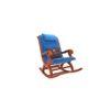 Rudyard Solid Wood Rocking Chair in Blue velvet Colour