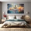 The Castle Decor Lord Buddha Wall Painting Wooden Framed Digital Painting 27x48 Inch (Style 4)