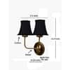 Devansh Metal Electric Wall Light in Gold Colour with Black Shade Count of 1 Light