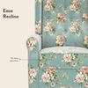 Ellis One Seater Pushback Recliner in Dusty Teal Floral Colour