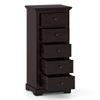Alexandra Solid Wood Chest Of 5 Drawers In Mahogany Finish