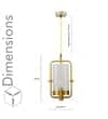 JUNIT Clear Glass and Brass Finish Metal Hanging Pendant Light