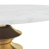 Mira Banswara Marble And Metal Coffee Table In Glossy Gold Finish