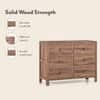 Magellan Solid Wood Chest of 6 Drawers in Teak Finish