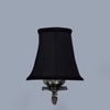 Devansh Gold Antique Wall Mounted Lamp With Black  Cotton Shade