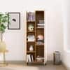 Hexa Engineered Wood Bookshelf Multipurpose Storage Rack in Giant Wood and Frosty White