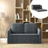 Kobi 2 Seater Fold Out Sofa Cum Bed in Charcoal Haze Colour