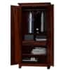 Diamond 2 Door Sheesham Wood Wardrobe in Mahogany Finish