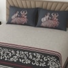 Multicolor Floral 400 TC Cotton Flat Super King Size Bedsheet With 2 Pilllow Covers From Threads