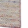 Jaipur Rugs Diamond Wool And Viscose 6x9 Feet Inky Sea And Undyed White Dhurrie Carpet