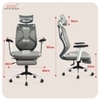 Marvel Pro Ergonomic High Back Study Chair with Legrest in Grey Colour