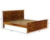 Moglis Solid Wood Queen Size Bed Without Storage Bed In Honey Oak Finish
