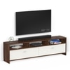 Bluewud Mannsae Engineered Wood Tvcabinet In Brown Maple & White Finish