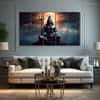 The Castle Decor Lord Shiva Wall Painting Wooden Framed 27x48 Inch (Style 2)