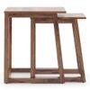Silvino Solid Wood Nested Side Table in Teak Finish