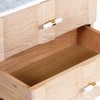 Dune Solid Wood Bedside Table in White Colour