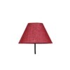 Delilah Maroon Natural Fiber Floor Lamp with Black Iron Base