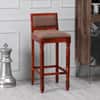 Shaurya Sheesham Wood Bar Chair in Honey Oak Finish