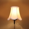 Devansh Black Wall Mounted Lamp With Off-White Cotton Shade
