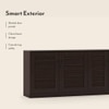 Bennis 21 Pair Shoe Rack in Dark Walnut Finish