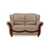 Blos 2 Seater Leatherette Sole in Mushroom Brown Colour