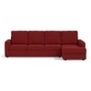 Apollo Compact Sofa (Colour : Salsa Red, Cushion : Soft, Back Type : High Back, Seating Capacity : Right Aligned 3 Seater + Right Aligned Chaise + Ottoman)