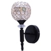 Eliante Modern Wall Lights Mild Steel & Glass Material Glossy Black & Clear Crystals Finish