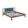 Boho Solid Wood King Size Non Storage Bed In Provincial Teak Finish