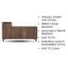 Hexa Red Engineered Wood Shoe Rack in Flower Wenge Colour