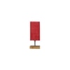 Finnick Maroon Jute table lamp with Square Natural Wood Base