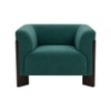 Octavia Boucle Fabric Lounge Chair in Green