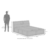 Jennings King Size Hydraulic Storage Bed in American Walnut